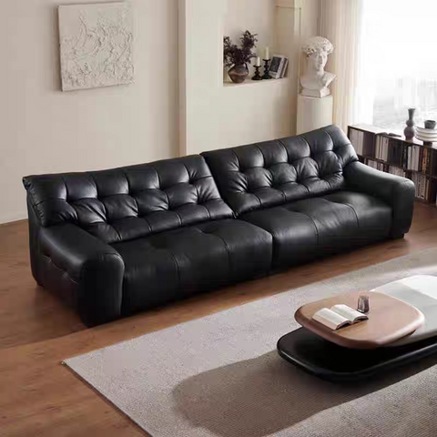 Big black bear cowhide sofa