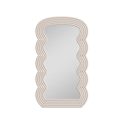 Irregular wave full-length mirror