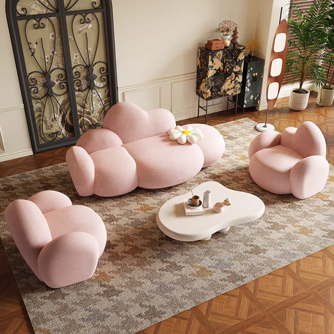 (Pre order)Cloud puff lamb fleece special-shaped sofa
