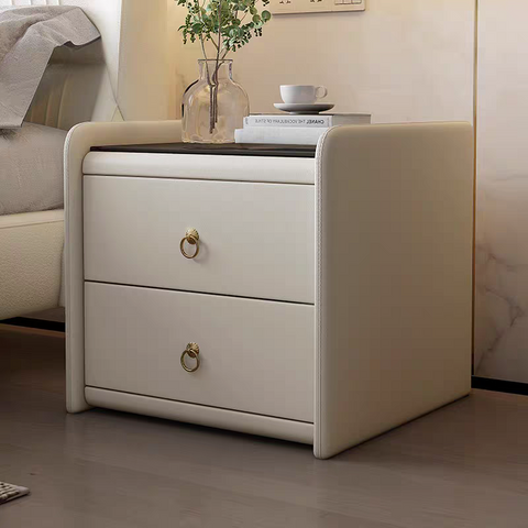 Leather bedside table