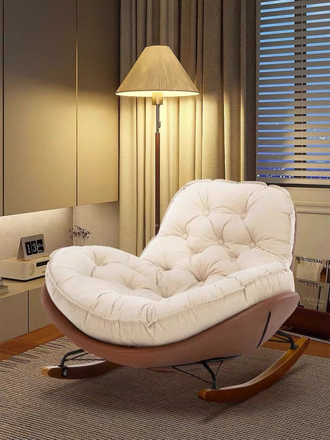 ROBERTO SUEDE SINGLE ROCKING CHAIR