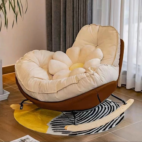 ROBERTO SUEDE SINGLE ROCKING CHAIR