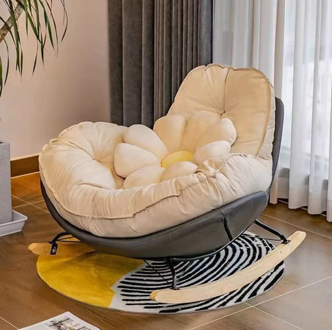 ROBERTO SUEDE SINGLE ROCKING CHAIR