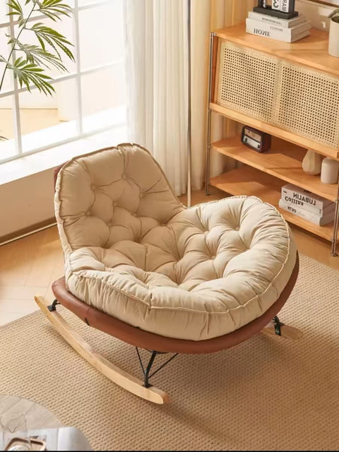 ROBERTO SUEDE SINGLE ROCKING CHAIR
