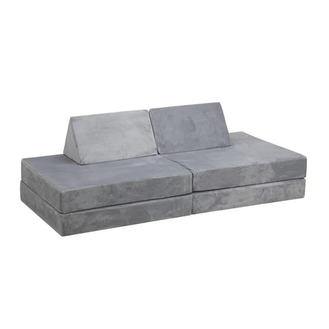 Mazam Kids Play Couch Modular Foam Sofa Bed DIY 2 Seater Grey Pink Green