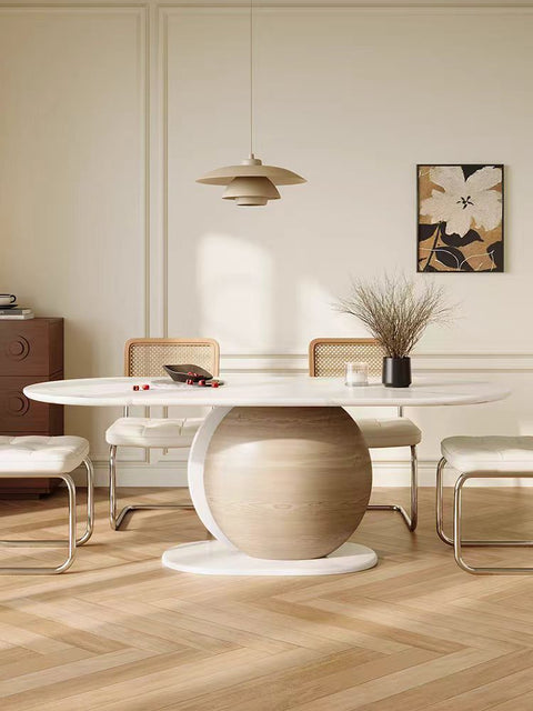 Nordic solid wood rock table