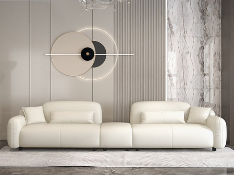 FLAVIO THREE SEATER LEATHER SOFA