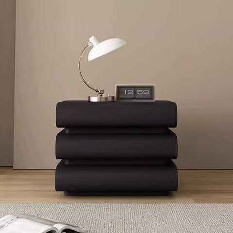 Custom Luxury Curved Three-Drawer Bedside Table
