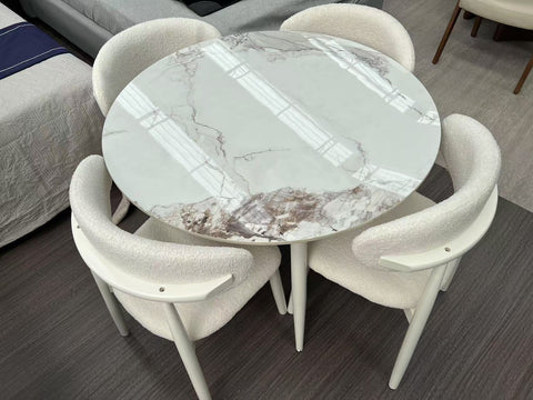 Rock slab small round table
