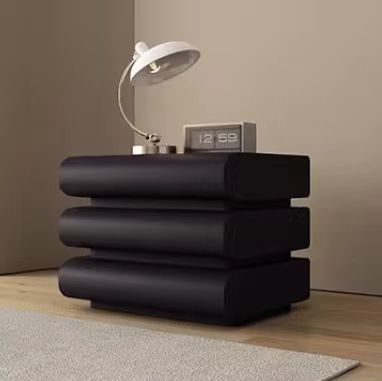 Custom Luxury Curved Three-Drawer Bedside Table