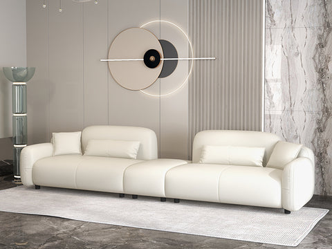FLAVIO THREE SEATER LEATHER SOFA