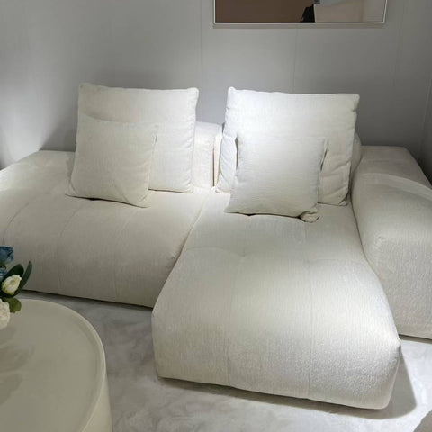 French-style vintage lambskin sofa