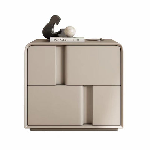 Tiers Leather Bedside Table