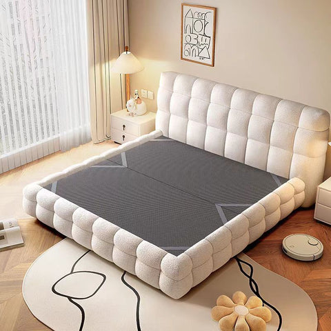 Marshmallow Sherpa fabric bed Double/Queen/King
