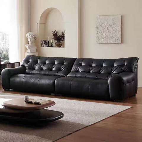 Big black bear cowhide sofa