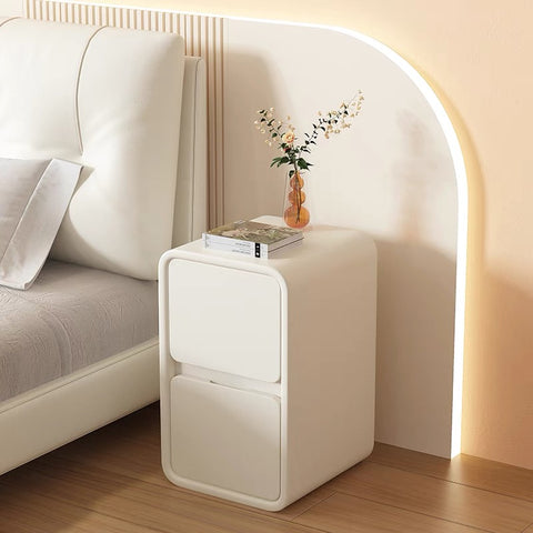 Casual 2 Tiers Manufactured Wood Bedside Table