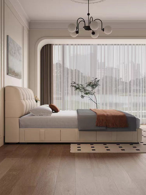 Cream storage bed Double/Queen/King
