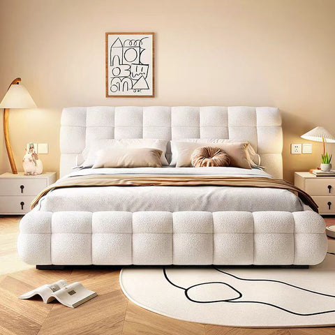 Marshmallow Sherpa fabric bed Double/Queen/King