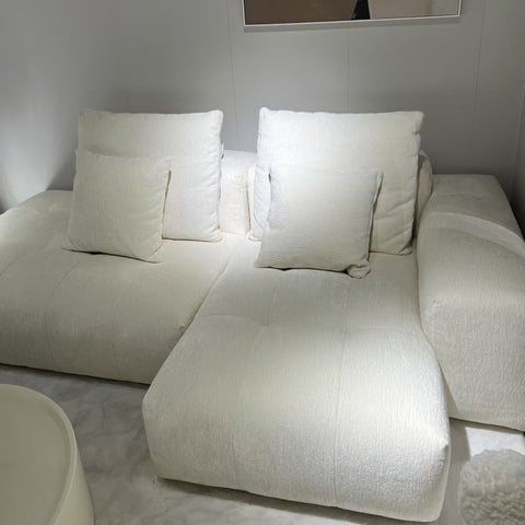 French-style vintage lambskin sofa