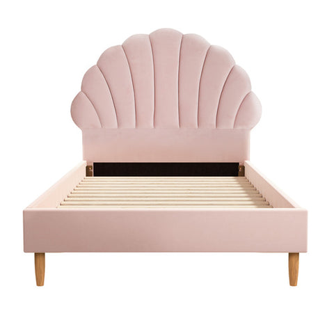 AMG--BED FRAME SCALLOP-SHAPE BEDHEAD Single/Double/Queen/King