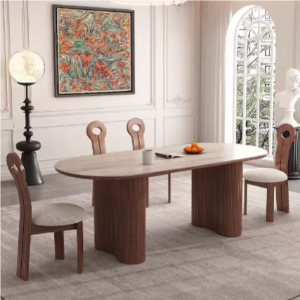 Solid-wood dining table