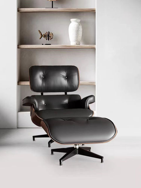 Eames lounge chair with a 103° backrest