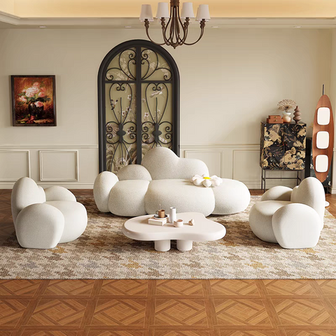 (Pre order)Cloud puff lamb fleece special-shaped sofa