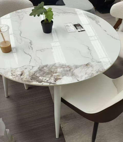 Rock slab small round table