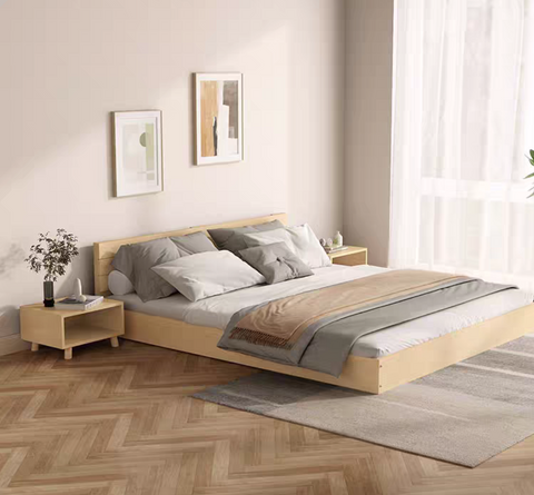 Solid wood tatami bed Single/Double/Queen/King