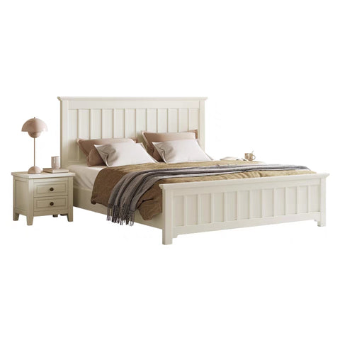 Light Luxury American Solid Wood Bed Single/KingSingle/Double/Queen/King