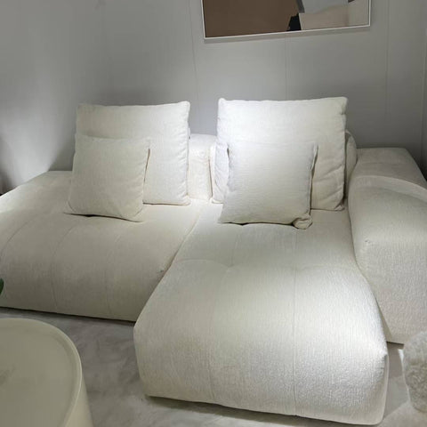 French-style vintage lambskin sofa