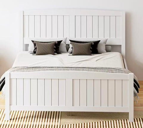 Light Luxury American Solid Wood Bed Single/KingSingle/Double/Queen/King
