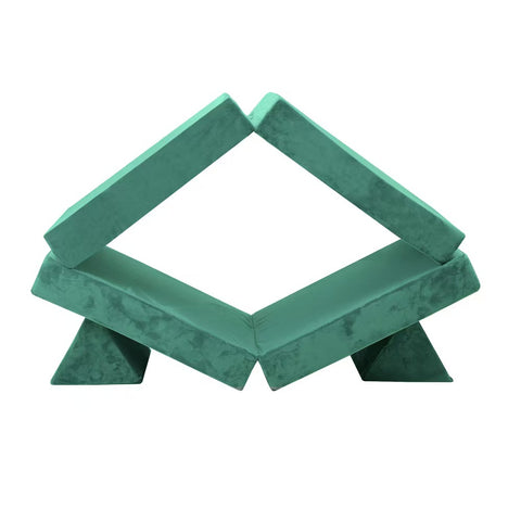 Mazam Kids Play Couch Modular Foam Sofa Bed DIY 2 Seater Grey Pink Green