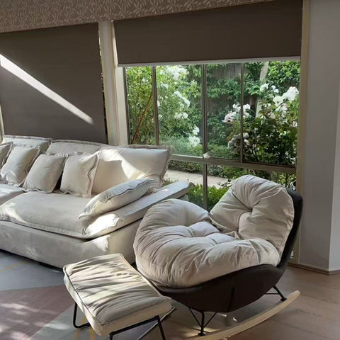 ROBERTO SUEDE SINGLE ROCKING CHAIR