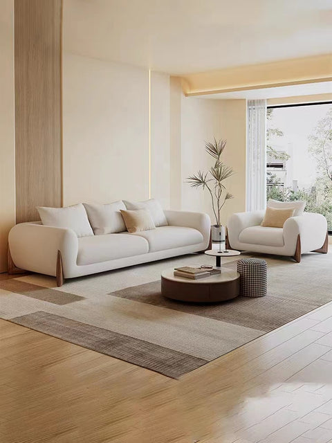WOODEN WHITE COUCH