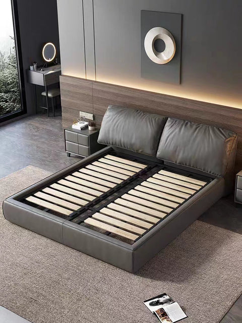 OTTONE LEATHER BED FRAME QUEEN /KING