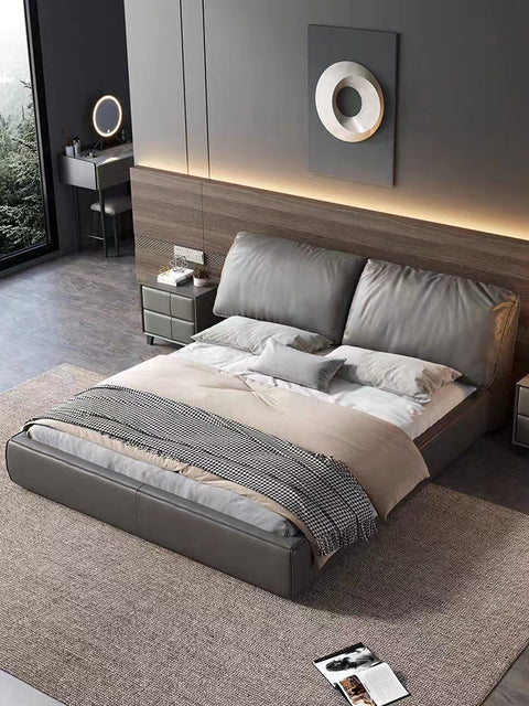OTTONE LEATHER BED FRAME QUEEN /KING