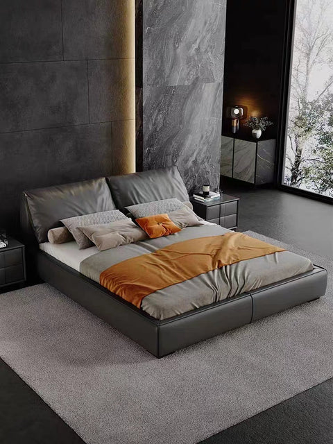 OTTONE LEATHER BED FRAME QUEEN /KING