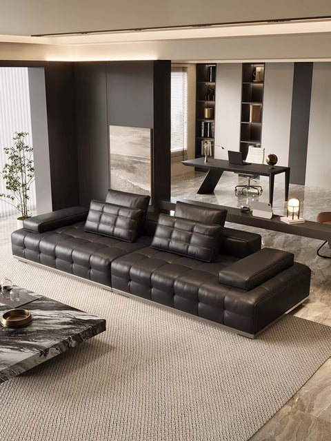 ALESSANDRO CAT SCRATCH LEATHER SOFA