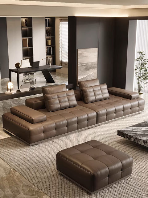 ALESSANDRO CAT SCRATCH LEATHER SOFA