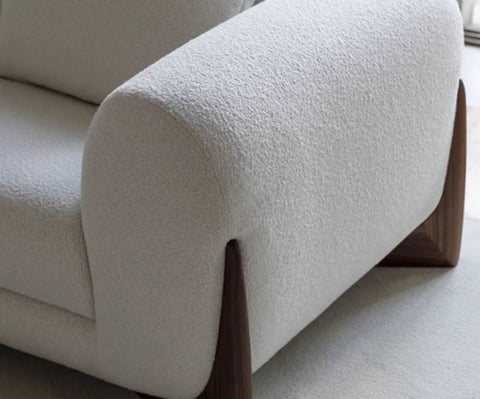 WOODEN WHITE COUCH