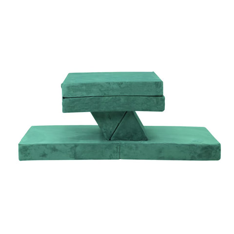 Mazam Kids Play Couch Modular Foam Sofa Bed DIY 2 Seater Grey Pink Green