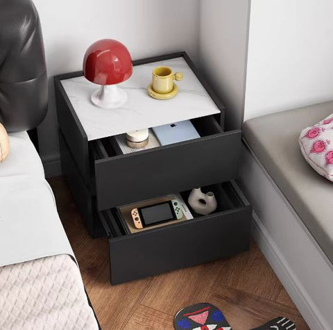 Extra-Large Capacity Two-Drawer Bedside Table