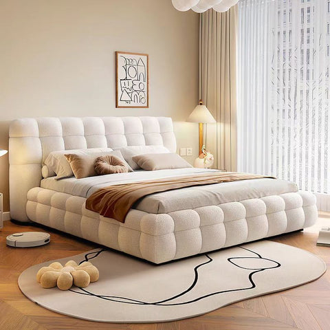 Marshmallow Sherpa fabric bed Double/Queen/King