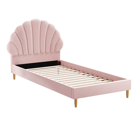 AMG--BED FRAME SCALLOP-SHAPE BEDHEAD Single/Double/Queen/King