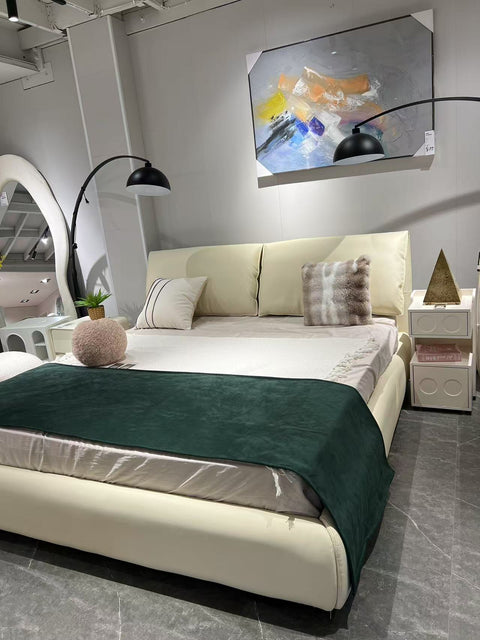 RICCARDO CBD FURNITURE LEATHER BED FRAME Double/Queen/King