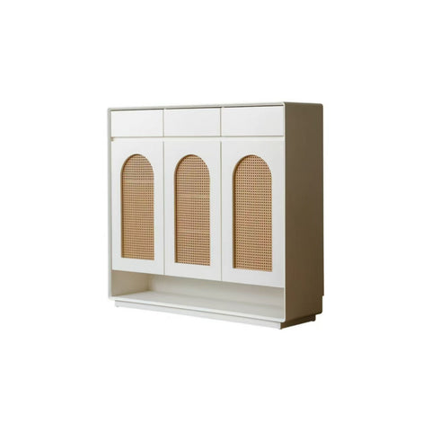 Rattan shoe cabinet