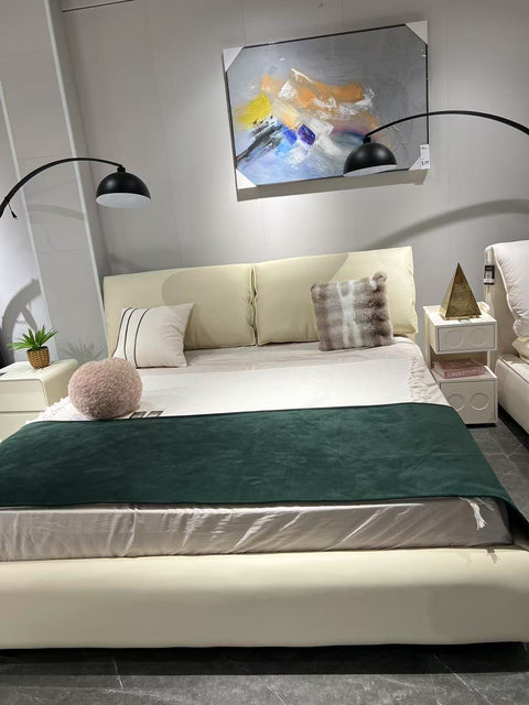 RICCARDO CBD FURNITURE LEATHER BED FRAME Double/Queen/King