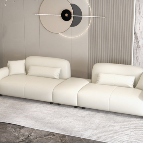 FLAVIO THREE SEATER LEATHER SOFA