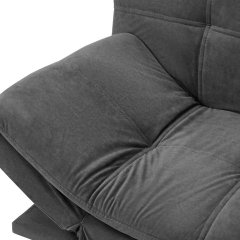 Oikiture Sofa Bed Futon Lounge Couch Convertible Leather 3-Seater Black